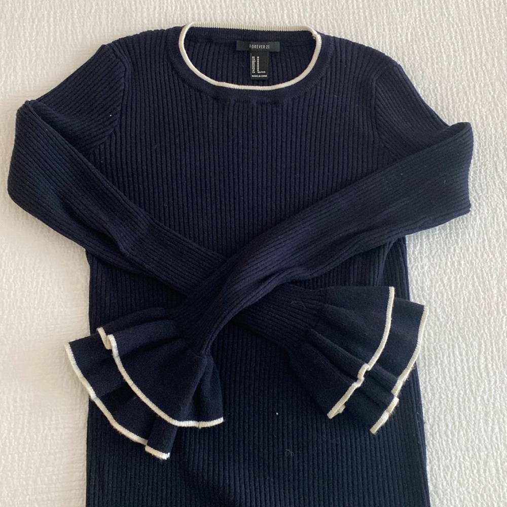 Ruffle Sleeve Sweater